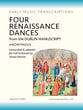 FOUR RENAISSANCE DANCES for Orchestra Orchestra sheet music cover